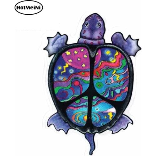 HotMeiNi 13cm x 8.9cm for Turtle Cartoon Funny Car Stickers RV VAN 3D DIY Fine Decal Waterproof Anime JDM Vinyl Car Wrap Truck