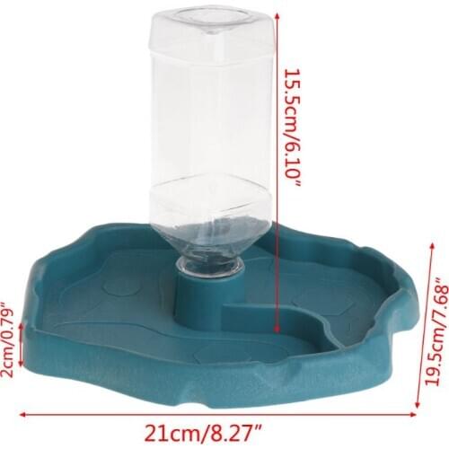 Reptile Feeder 2 in 1 Automatic Water Food Feeding Plate Lizard Turtle Dispenser Dropshipping