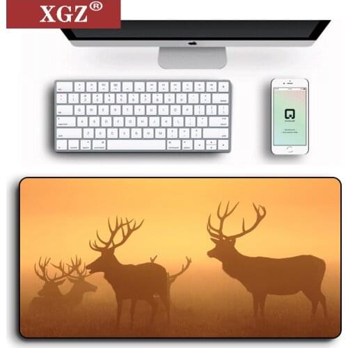 Xgz Forest Deer Animal Game Mouse Pad Large Rubber Pad Computer Computer Game Player Mouse Pad Table Mat Seam CS To LOL DOTA