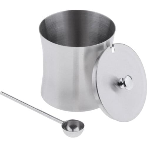 Stainless Spice Dispenser Cruet with Scoop Condiment Kitchen Container