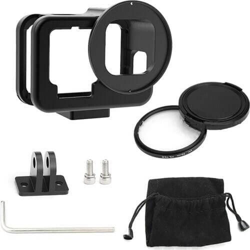 Lightweight Camera Protective Cage Metal Heat Dissipation Hollow Expansion Shell for Gopro Hero 9 Action Camera Accessories