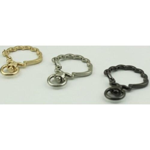 1pcs Metal Sunflower Shape Snap Hook Fashion Clips Spring Gate Leather Craft Tiny Pet Leash Bag Strap Webbing Keychain Hooks DIY