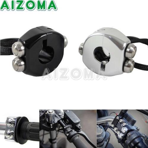 Motorcycles Scooter Alunimun M-Switch 3 Push Button Cafe Racer 7/8'' Handlebar Control ON-OFF Light Switch For Suzuki BMW