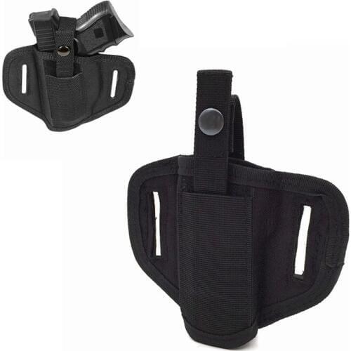 Nylon Tactical Concealed Handgun Holster Right/Left Hunting Belt Holster For Small Middle Size Pistol Waist Pouch Magazine Bag