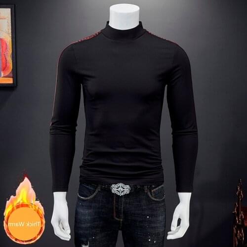 Stranger Things Royal Men Tishert Homem Winter Half High Lead Long Sleeve T Shirt Thick Warm Club Outfits Big Size 7xl