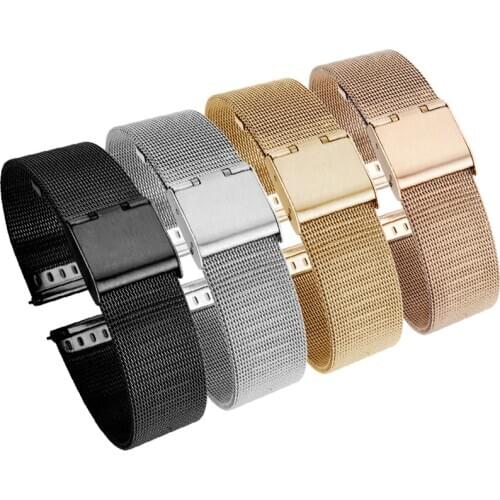 YOPO Stainless Steel Watchband 20mm 22mm Silver Black Golden Rose Gold Strap Suitable For Amazfit GTS/GTR 42mm 47mm/Bip