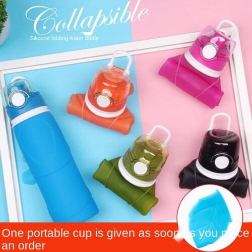 Silicone Water Bottle Mountaineering Outdoor Adult Business Trip off-Road Green Folding Water Bottle Cup Sports and Fitness