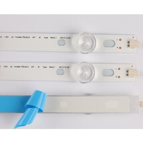 10pcs LED strip 9leds For LG INNOTEK POLA2.0 42'' A/B TYPE Rev0.1 42LN5300 42LN5406-ZA 42LN5300 42LN5750 42LN5300-UB T420HVN05.0