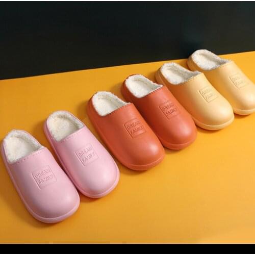 New Winter Women Men Plush Slipper Soft Bottom Household Shoes Thick-Soled Slippers Indoor Wear Waterproof Non-Slip Slipper