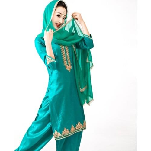 Fashion India Pakistan Clothing Bohemian Women Sari Bollywood Ethnic Embroidered Sarees Kurties Pakistani Muslim Sets Turkish