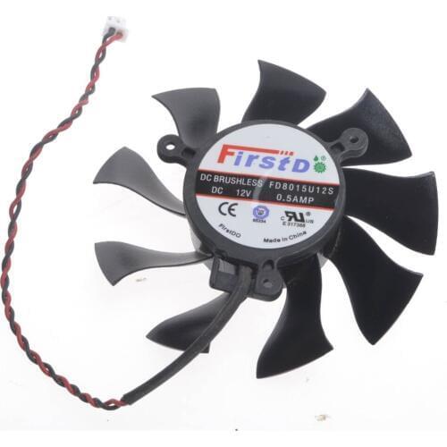 PC Computer VGA Graphics XFX HD6870 Video Card Cooling Cooler Fan (FD8015U12S 2wire 2Pin DC 12V)