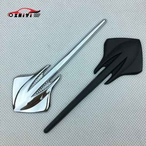 Car protection sticker metal car decoration accessories stingray side label leaf plate label shark side styling sticker