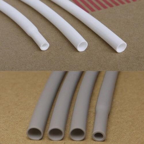 0.8mm-10mm Gray Flexible Silicone Rubber Heat Shrink Tubing 1.7:1 Shrinkage Ratio Wire Cable Soft Sleeving