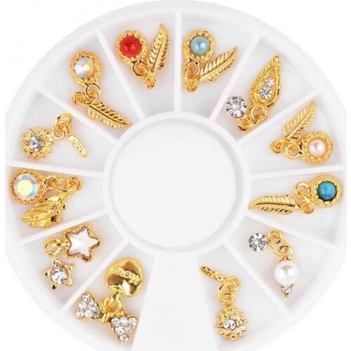 1 Box Colorful 3D Jelly AB Acrylic Wheel Nail Stickers Decoration DIY Nail Art Tips Jewelry Rhinestones Manicure tools