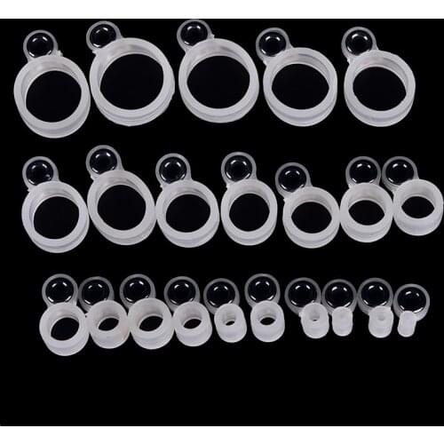 14 Pcs Different Size 1-14 O Ring Silicone Fishing Rod Wire Ceramic Ring High Quaility Tip Repair Kit Fishing Line Guide