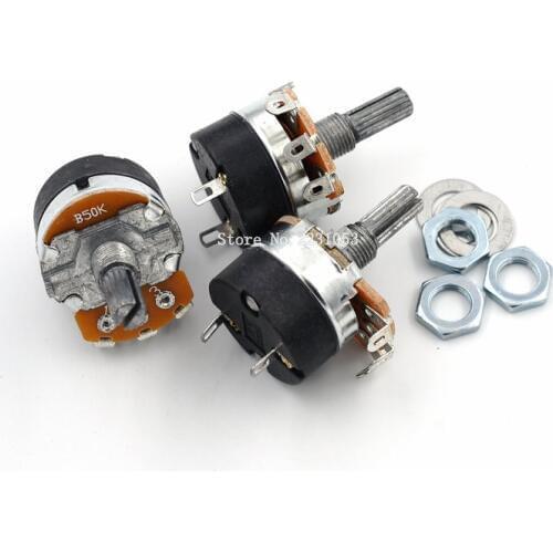 5PCS/LOT Dimmer Switch WH138-1 Adjustable Resistance Speed Regulator With Switch Potentiometer WH138 B50K 50K ohm