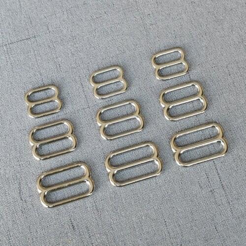 20 Pcs 15mm 20mm 25mm Strong Metal Belt Straps Buckle Adjuster Slider For Knapsack Bag Handbag Pet Dog Collar Sewing Garment
