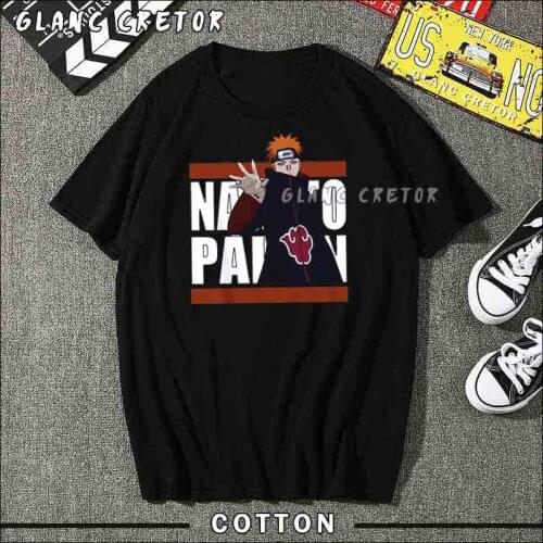 2021 Japanese Anime Shirt Pain Akatsuki T Shirt Men Male Women T-shirt Manga Tee Shirt Tshirt Harajuku Cartoon