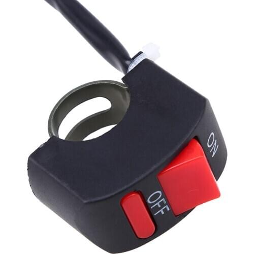 22mm 7/8" Motorcycle Bike Handlebar On Off Button Head Light Spot Fog Lights Switch Black Waterproof Headlight Electrical Start