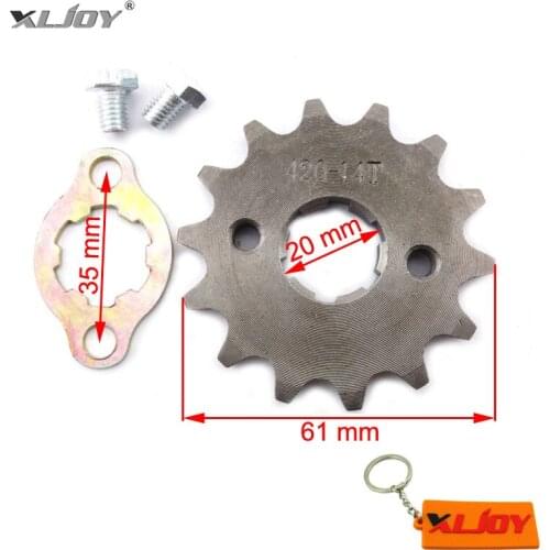 420 14 Tooth 20mm Front Chain Sprocket Gear For 50cc 70cc 90cc 110cc 125cc 140cc 150cc 160cc Engine ATV Quad Pit Dirt Trail Bike