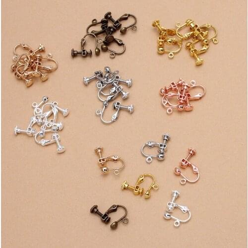 50 Pcs/Lot 13*19mm Copper No Pierced Clips Earrings Hook DIY Earrings Accessories