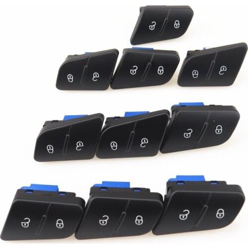 AZQFZ Qty 10 LHD Central Door Lock Control Switch Button For VW Passat B6/3C 2006-2011 3C0 962 125 B 3C0 962 125B 3C0962125B