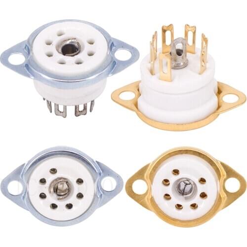 5PCS 7Pins Electronic Tube Socket For 6J1 6X4 6J2 6J3 6J4 6J5 6Z4 2P2 EC92 6A2 Vacuum Tube Socket Amplifier DIY