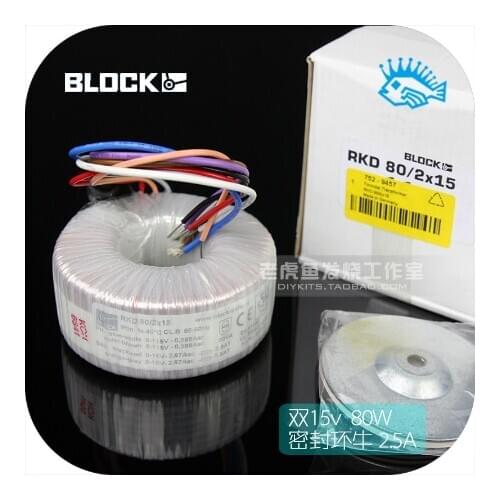 Germany Block 2x15V 80VA new imported toroidal transformer