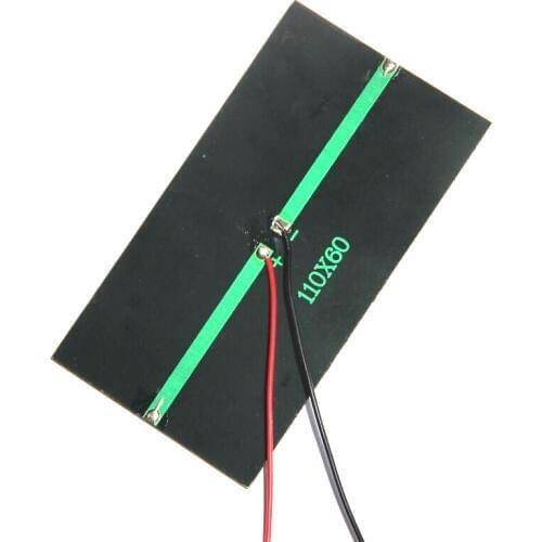 Hot Sale 1W 6V Mini Solar Cell With Cable Epoxy Solar Panel DIY Small Solar Module Education Kits 12PCS/Lot Free Shipping