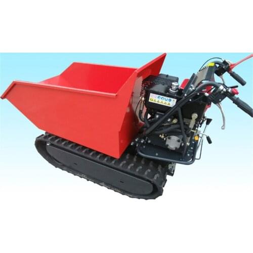 SYNBON Micro Crawler Dumper Gasoline Mini Transporter Tracked Carriage Truck Rubber Track Cart Dumper