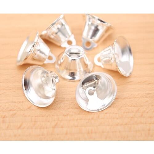 20pcs 17mm Gold Silver Jingle Bells Small Metal Bells For Crafts Christmas Ornaments Home Decoration Accessories