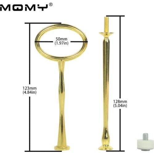 Metal Cake Plate Stand 2 Tier Hardware Oval Shape for Party Gold Tray Food Cake Decorating Rack Holder for Kitchen Home