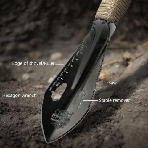 Metal Detector Garden Serrated Edge Digger Digging Tool Garden Shovel with Sheath Stainless Steel