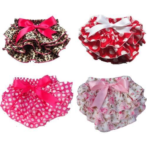 Cute Baby Girl Ruffle Panties Chiffon Pettiskirt TUTU style underwear the shorts for Wholesale kids Free Shippng