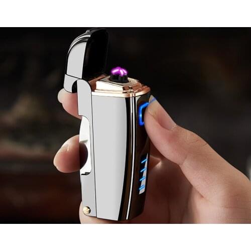 Multifunctional Rechargeable Lighter with Wine New and Unique Creative USB Double Arc Cigarette Lighter Smoking Accessories
