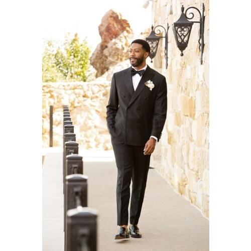 Tailor Made Royal Blue 2 Pieces Mens Suits Slim Fit Notch Lapel Groom Prom Tuxedos Groomsmen Blazer For Wedding (Jacket+Pant)