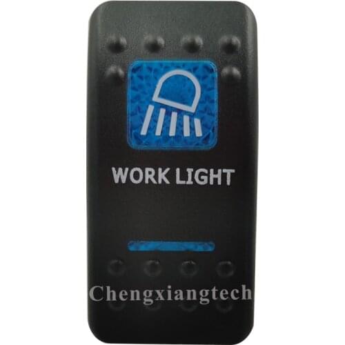 Printed Blue Rocker Switch Cap - Work Light- for Carling Arb Car Boat Rocker Switch 12v 24v, Cover Only !!! No Switch Base