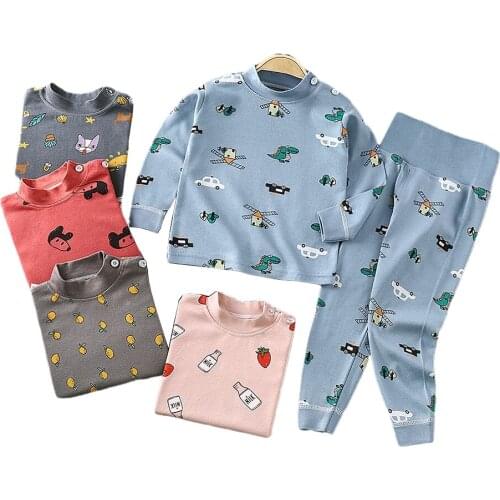 New Kids Pajamas Sets Boys Girls Cartoon Nightwear Autumn Winter Full Sleeve Sleepwear Fashion Baby Pyjamas Childrens Clothes