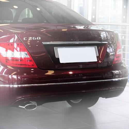 OE 2048853621 For Mercedes Benz Class C W204 2011-2013 Rear Bumper Middle Moulding Trim Abs Gloss Chromium Protector