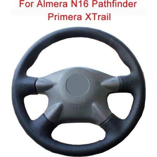 Customized Original Car Steering Wheel Cover For Almera N16 Pathfinder Primera XTrail Artificial Leather Steering Wheel Wrap