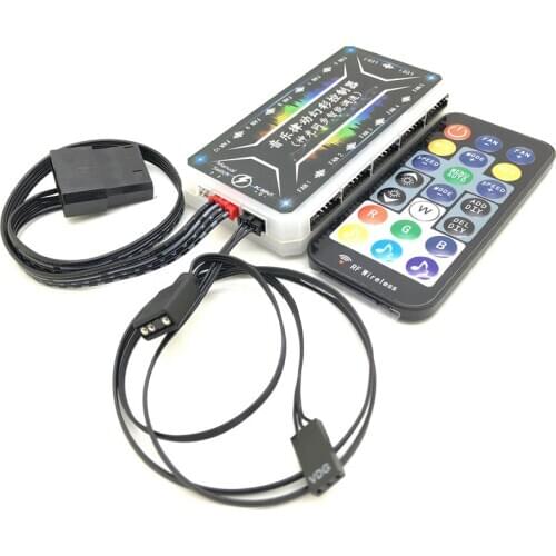 PC Case Cooling Fan Music Controller Shenguang Motherboard Synchronous Fan ARGB LED Light Speed Controller