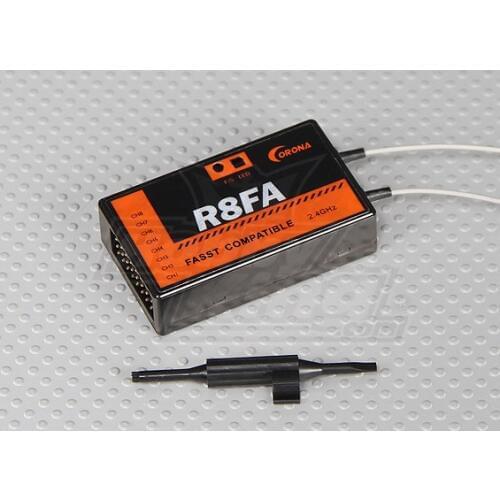Genuine Corona R8FA FASST Compatible 2.4G 8Channel Receiver FUTABA Transmitter
