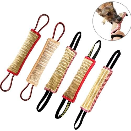 Durable Dog Training Tug Toy Bite Pillow Sleeve for Training Large Dog Malinois Shepherd Pet Tug Chewing Toy with 2Rope Handles