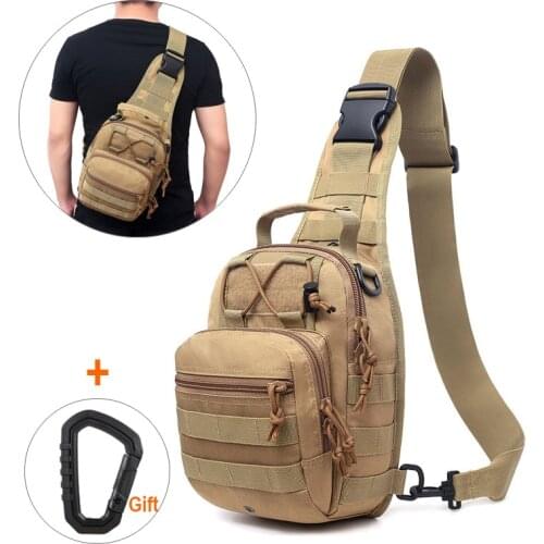 600D Tactical Shoulder Bag Backpack Outdoor Camping Climbing Crossbody Chest Bag Military Style Hunting Daypack