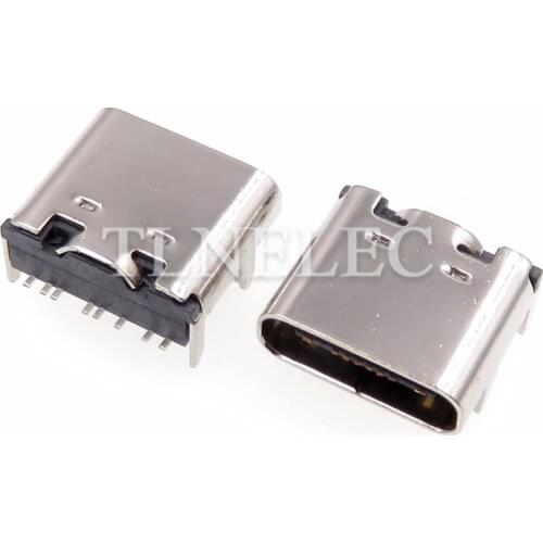 USB 3.1 Type-C Female Socket Connector Power Interface Charging Head Socket 8 Pins SMT Right Angle Jack Receptacle Junctor