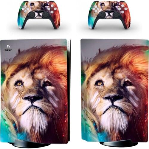 Lion Design PS5 Disc Skin Sticker Protector Decal Cover for PlayStation 5 Console & Controller PS5 Skin Sticker Vinyl