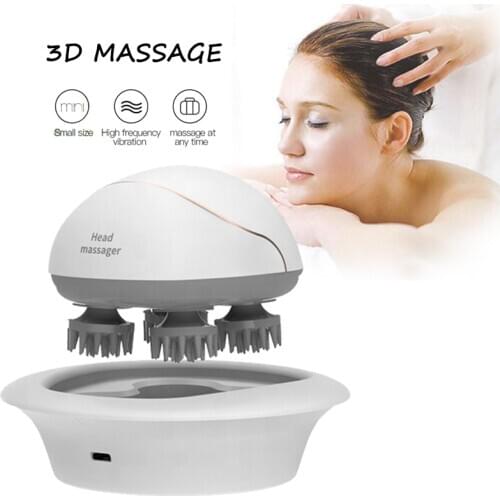3D Waterproof Electric Head Massage Timing Control Prevent Hair Loss Tools Vibrating Wireless Neck Massagers for Person and Pets