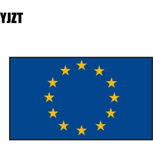 YJZT 16.4CM*9.4CM Creative EUROPEAN UNION Funny Decal Car Sticker Styling 6-0519