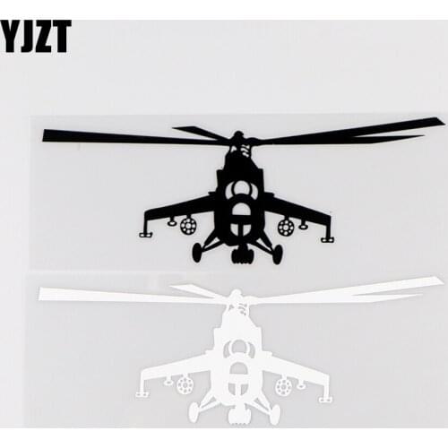 YJZT 15.8X5.4CM Creative Vinyl Decals Aircraft Art Car Stickers Decoration Black / Silver 10A-0010