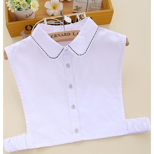 YSMILE Y Women Decorative Fake Collar Adult White Round Linear Decoration Casual High Quality Shirt Collar